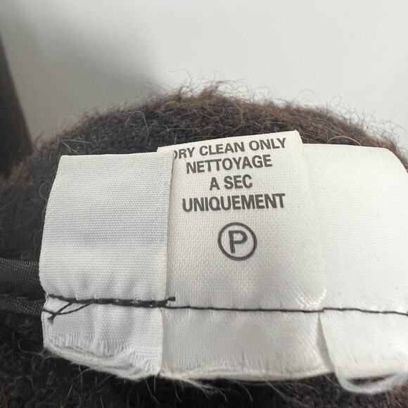 Nicole Farhi Coat Womens 6 Alpaca Wool Mohair Blend Double Breasted Made Italy - Picture 14 of 14